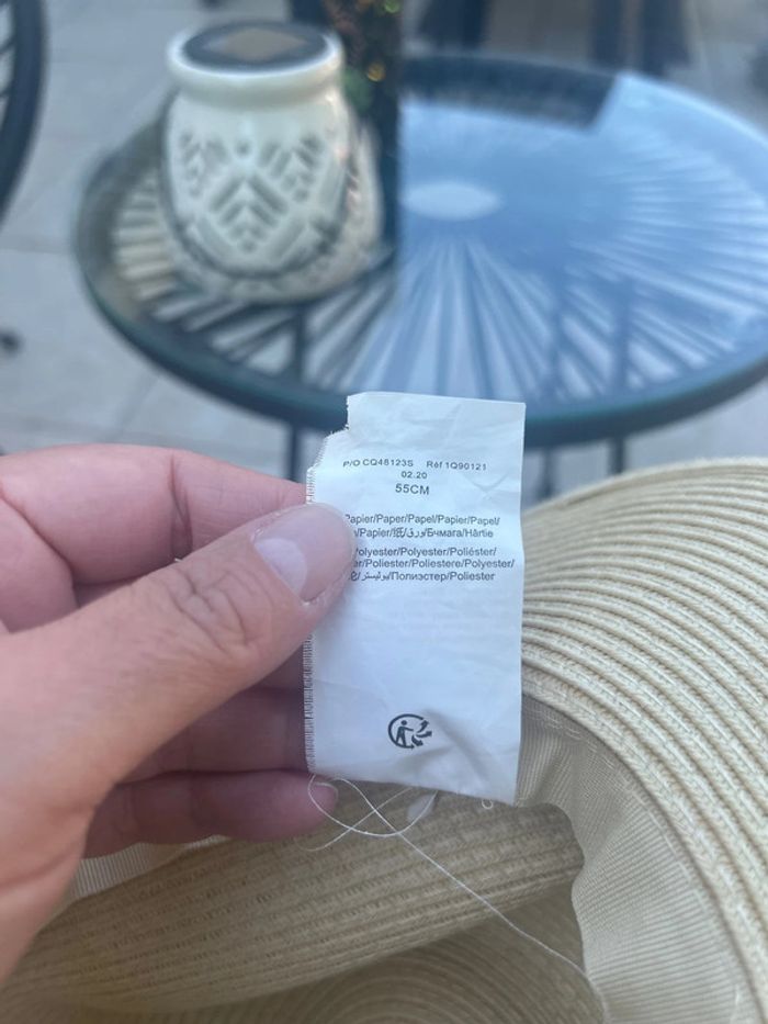 Chapeau de paille 55 cm - photo numéro 4