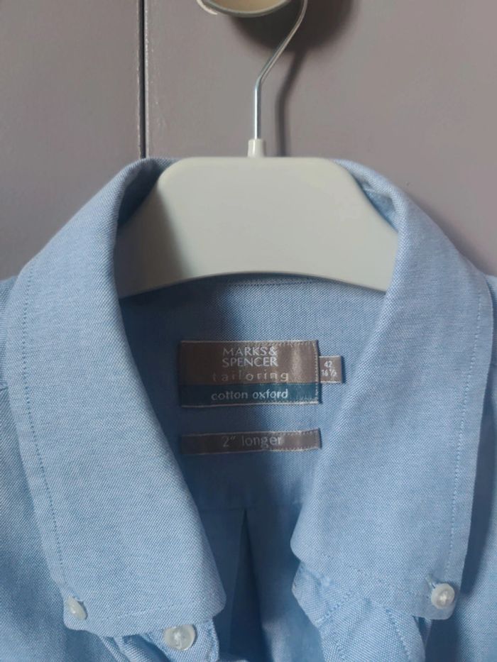 Chemise bleu XL marks and Spencer coton - photo numéro 2
