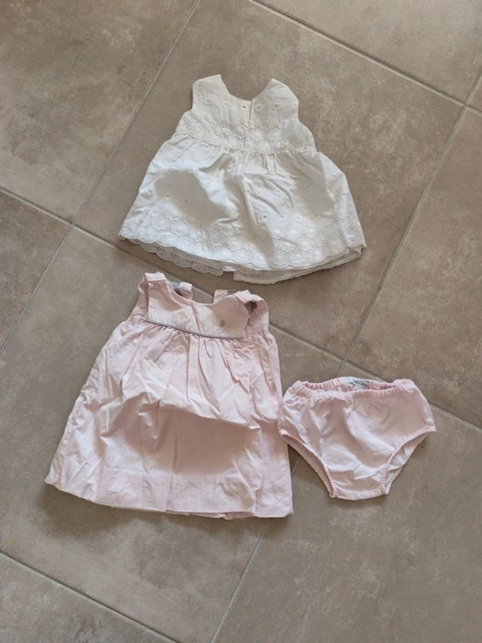 Lot 2 robes bébé fille 1 mois