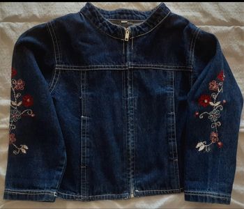Veste zippée en jean fille 4-5 ans