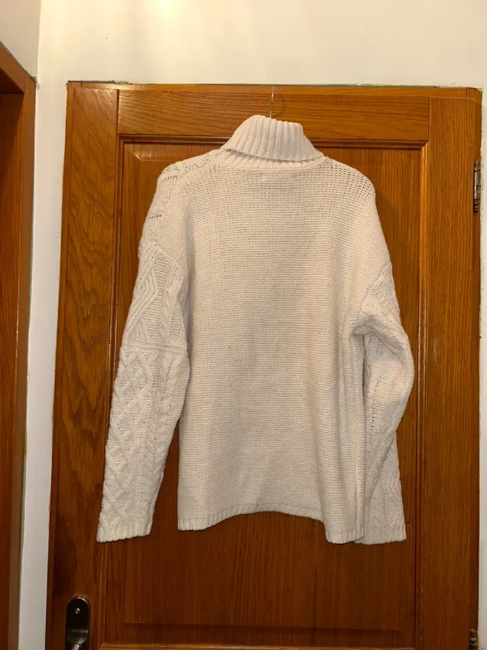 Pull col roulé écru - photo numéro 2