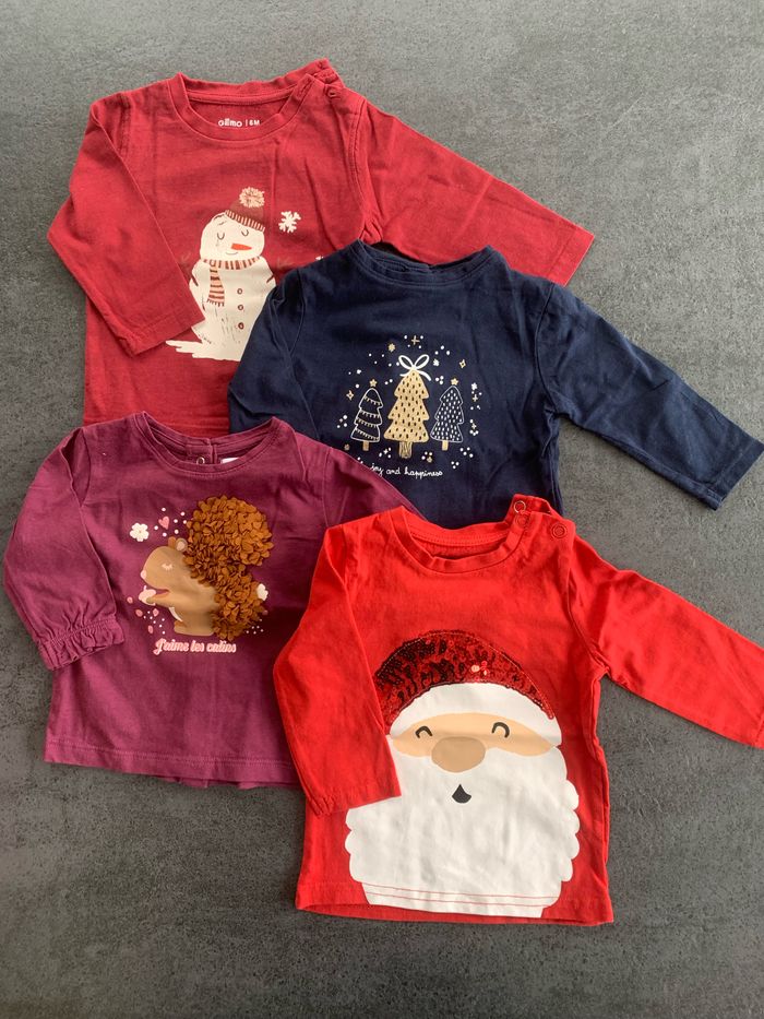 Lot T-shirts manches longues Gemo