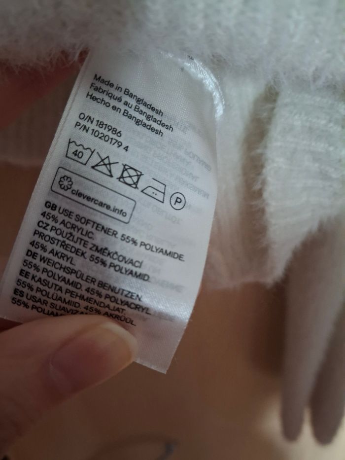 Pull court blanc H&M taille L - photo numéro 3