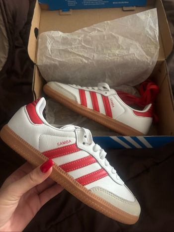 Samba adidas blanche rouge