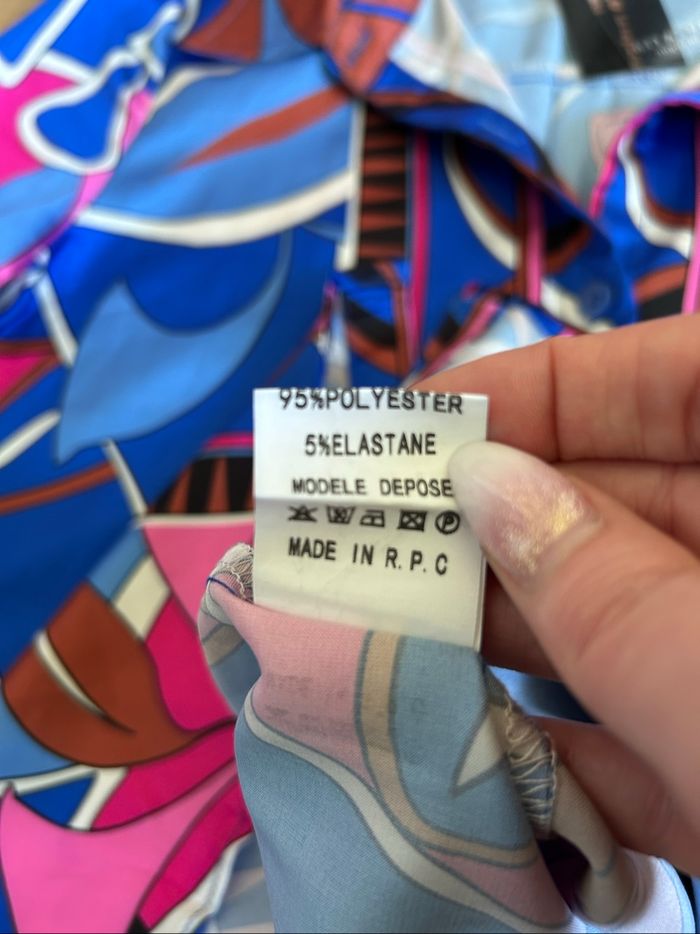 Chemise imprimée neuve à manches longues In Vogue taille S - photo numéro 10