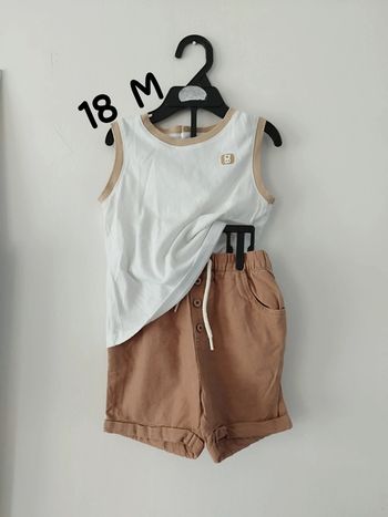 Joli ensemble débardeur short bébé garçon