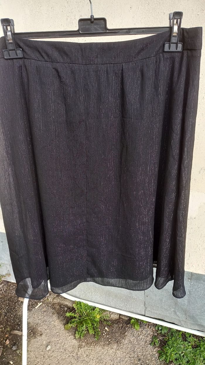 Jupe noir brillante