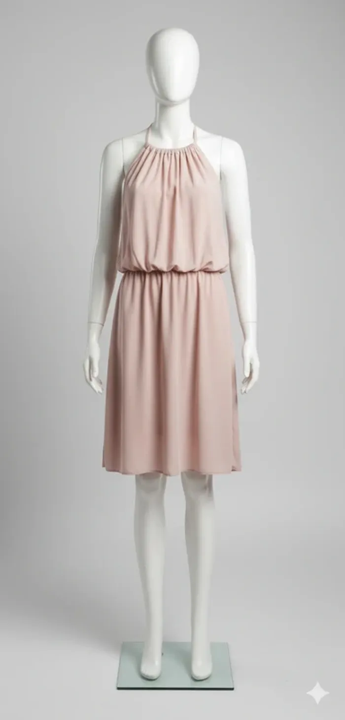 😍Robe à cocktail diner femme rose neuf