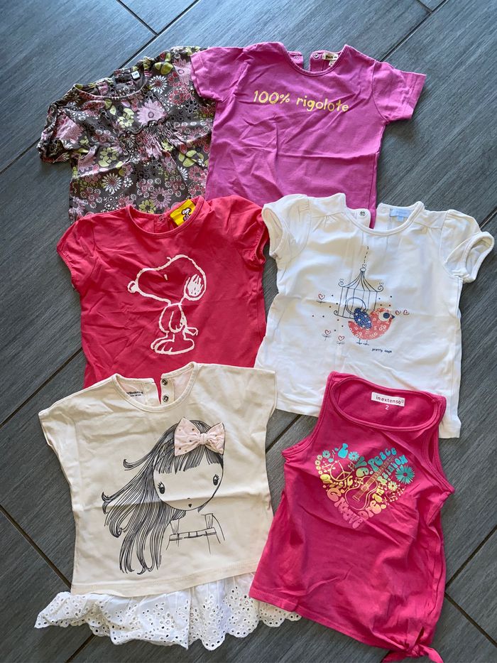 Lot de 6 t-shirts manches courtes 24 mois