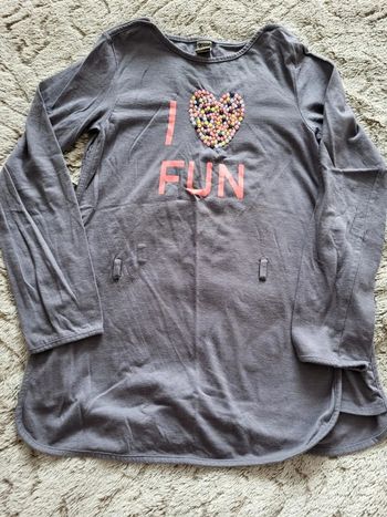 Tee shirt manches longues 10 ans Tape à l'œil I 🩷 Fun