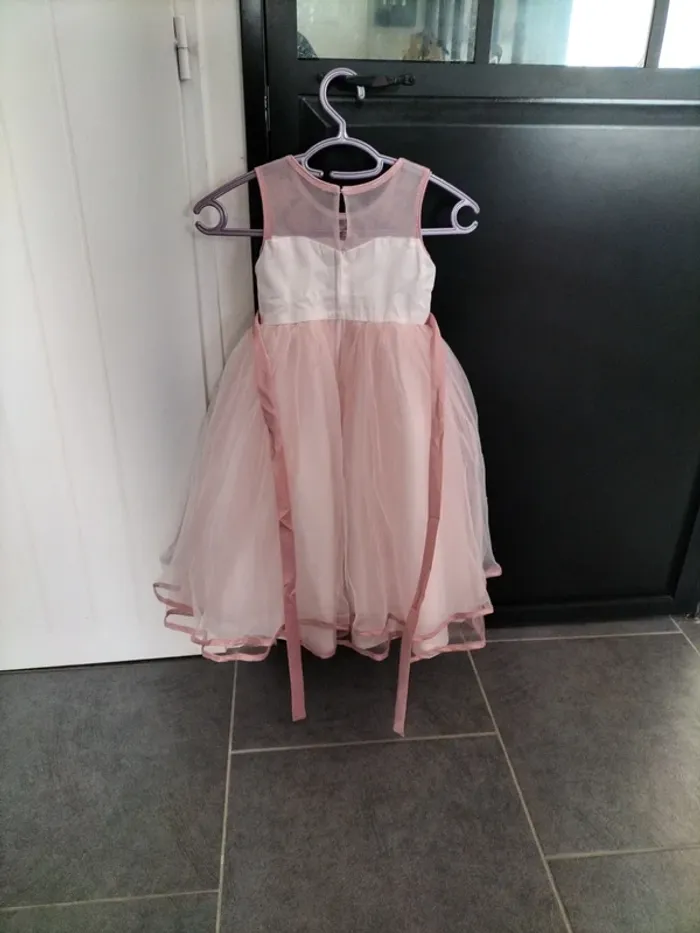Robe de cérémonie mariage baptême rose pâle - photo numéro 5