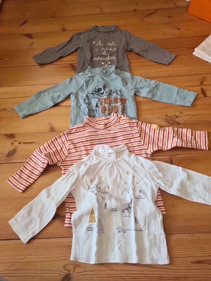 4 Tee-shirt manche longue 12 mois