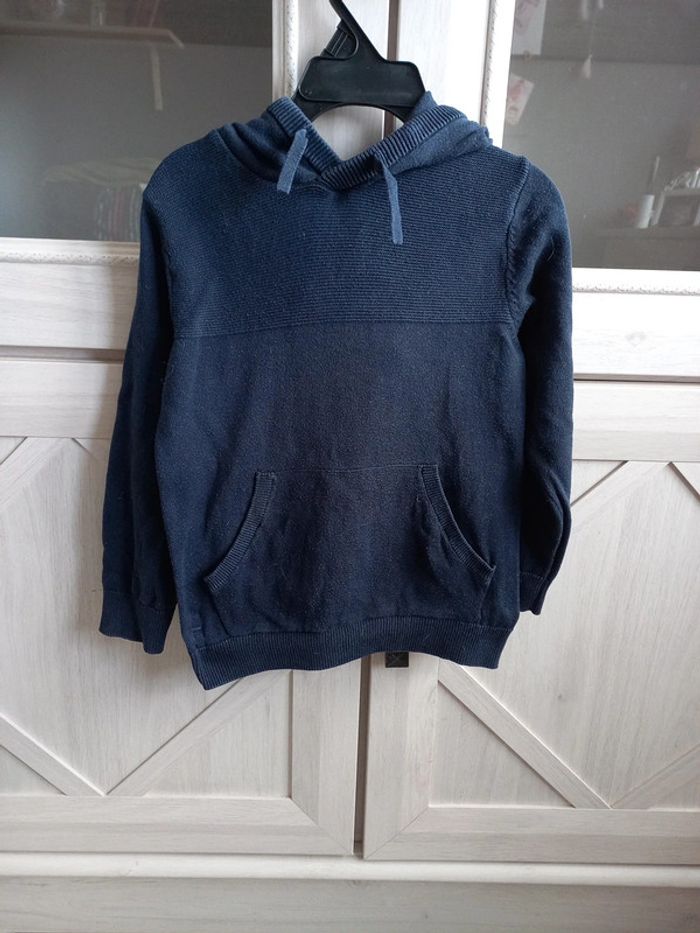 Pull à capuche garçon bleu Marine