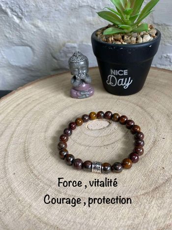 Bracelet œil de fer 20 cm , lithothérapie