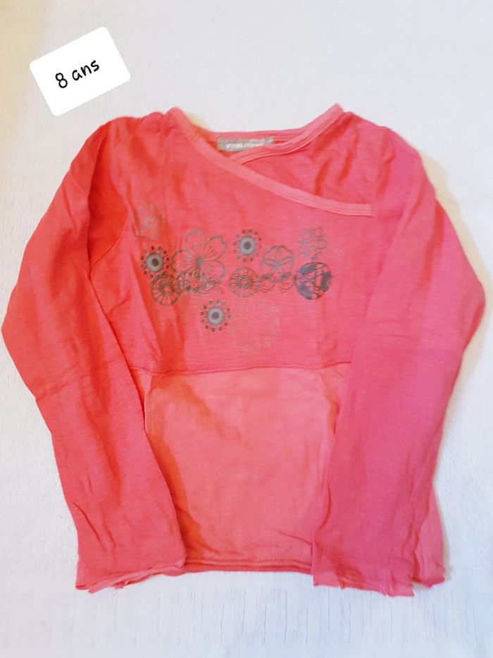 T-shirt vinyl fraise 8 ans