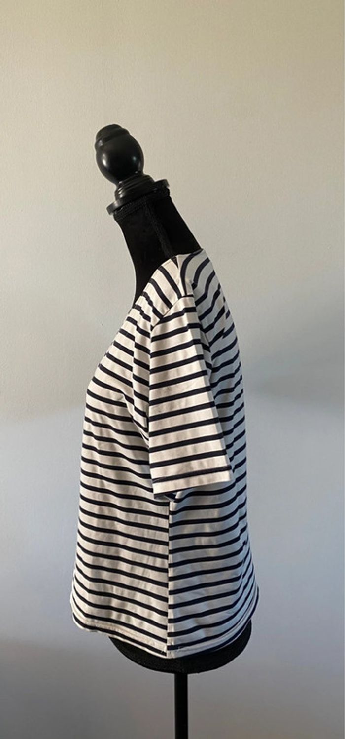 Tee shirt marinière blanc et marine Ugo Reali taille S / M - photo numéro 4