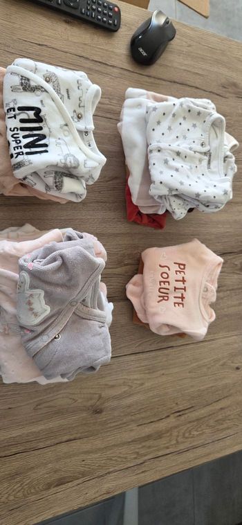 Lot de pyjamas 1 mois 
