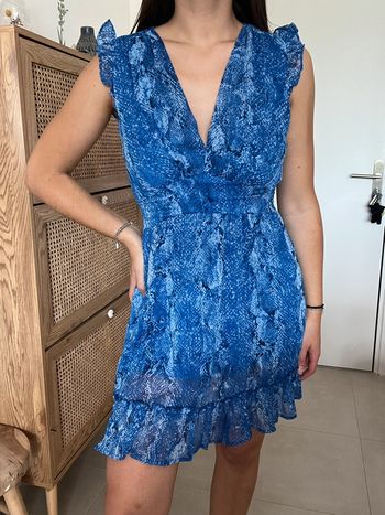 Robe bleue motif python Goa