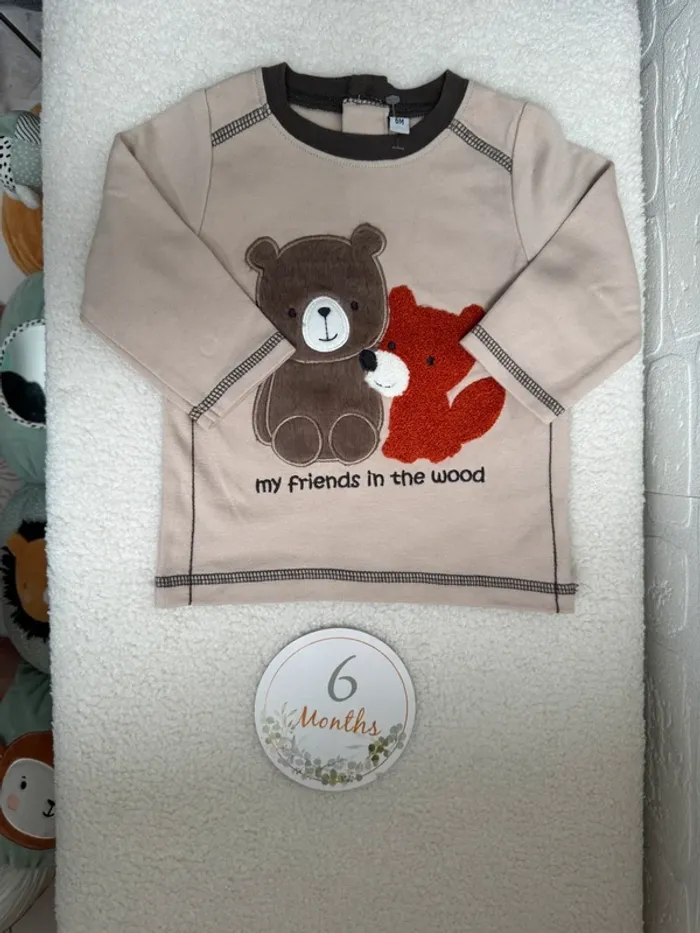 Tee-shirts à manches longues • taille 6 mois