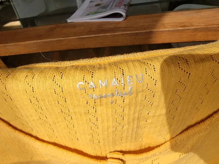 Débardeur jaune orangé 36 camaïeu - photo numéro 3