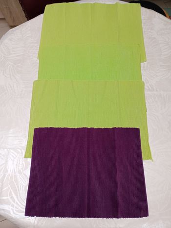 Sets de table coton côtelé