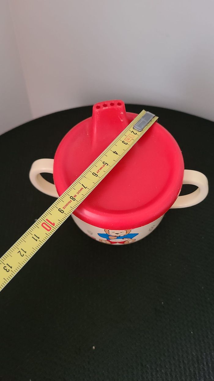 tasse à bec enfant vintage ours et mesure - photo numéro 7