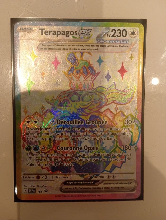 Carte Pokémon Terapagos ex SVP165 Promo Écarlate et Violet