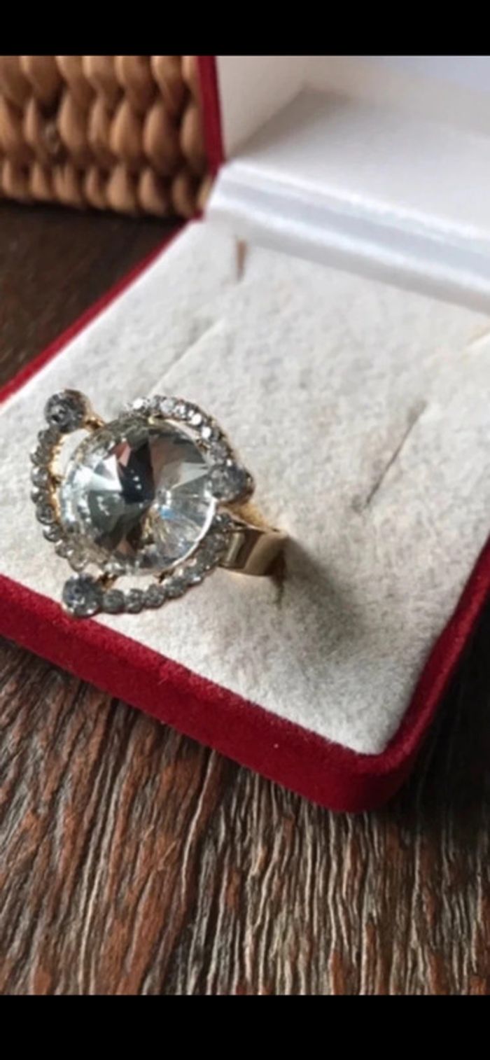 Magnifique bague réglage avec pierre et strass - photo numéro 8