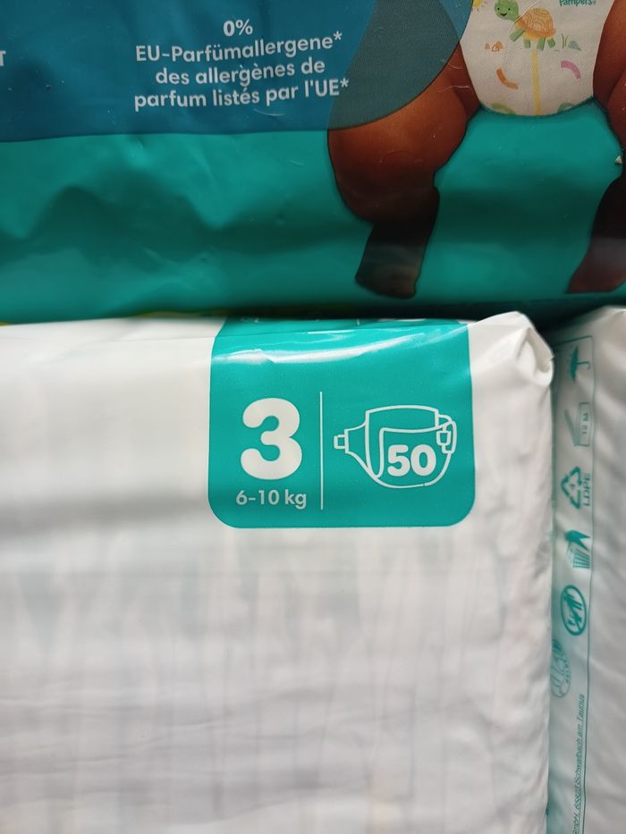 Lot de couches Pampers baby-dry taille 2 et 3 neuves - photo numéro 3