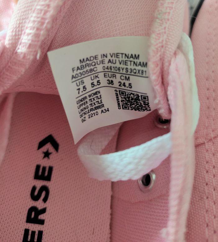 Basket Converse rose - photo numéro 6