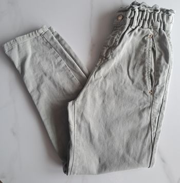 Pantalon Zara kaki taille haute XS (32/34) effet paperbag 💚