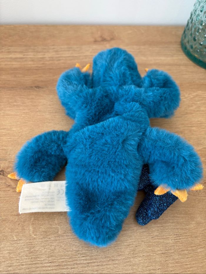 Doudou dragon bleu brillant - photo numéro 5