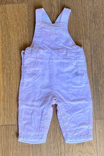 Salopette en velours rose