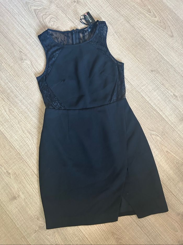 Robe noire neuve sans manches avec dentelle Morgan taille 40 (taille petit) - photo numéro 7