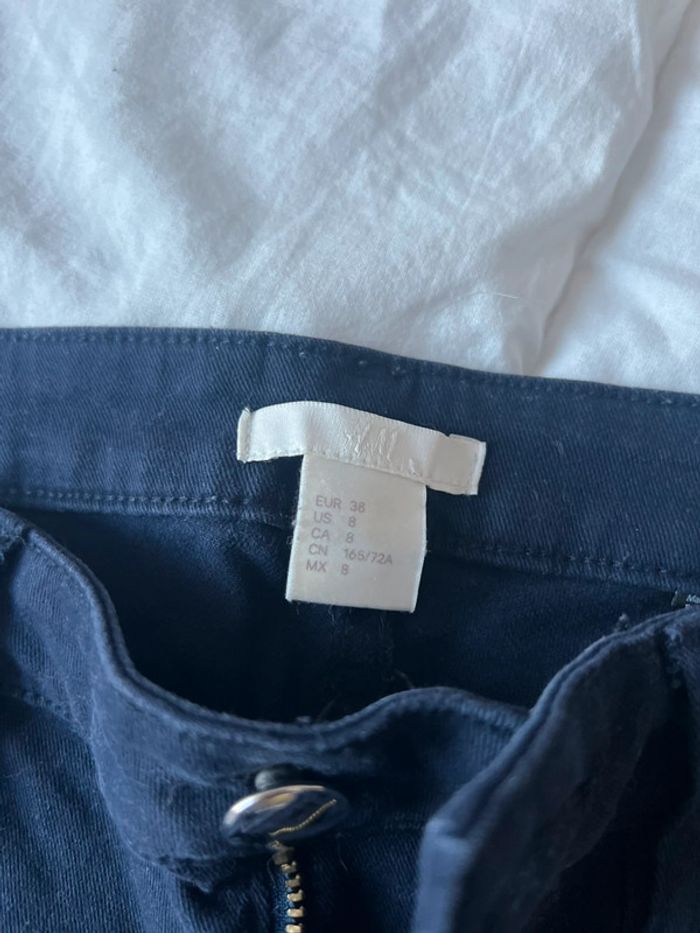 Mini Short Taille Haute Bleu marine H&M taille 38 - photo numéro 3