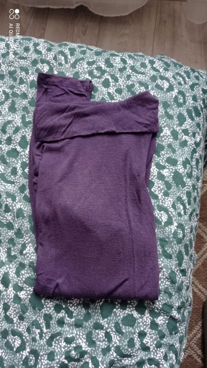 T-shirt col roulé violet taille S - photo numéro 3