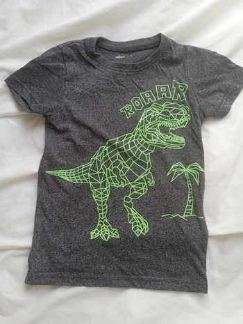 Tee shirt gris manches courtes dinosaure 6 ans Gémo neuf 3€