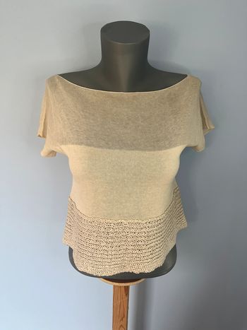 T-shirt court Sarah Pacini sable - Taille unique - Manches courtes