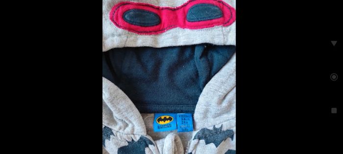 Lot de 2 vestes à capuche taille 1mois Disney et batman - photo numéro 4