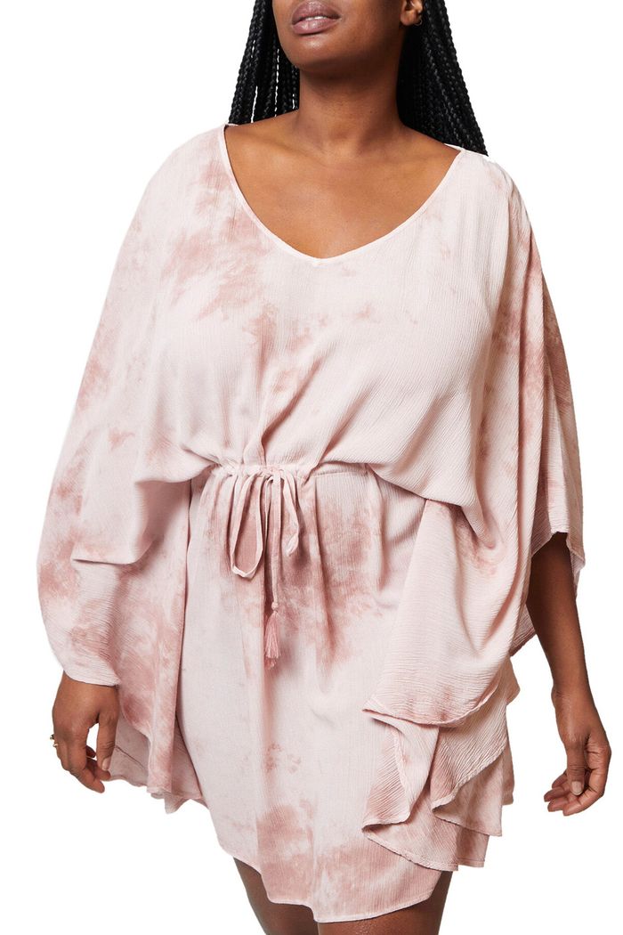 Robe plage Etam rose tie & dye – tunique bohème – taille S neuve - photo numéro 3