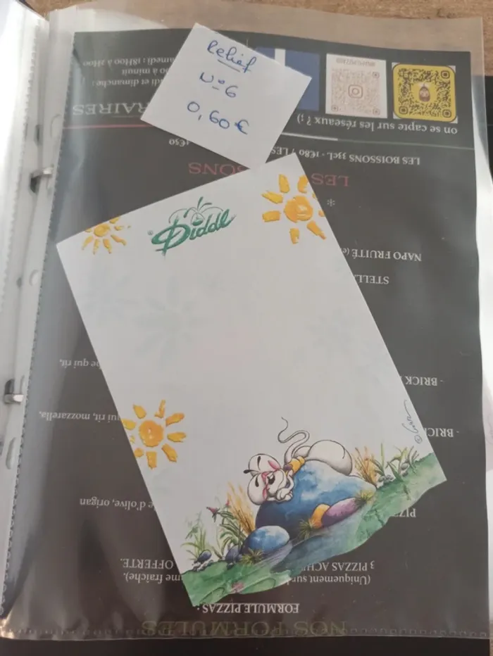 Feuille Diddl relief 6 0,60€