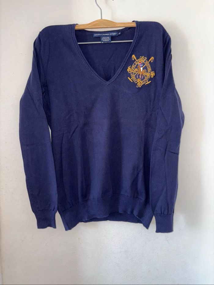 Pull bleu Ralph Lauren sport femme taille M en très bon état - photo numéro 6