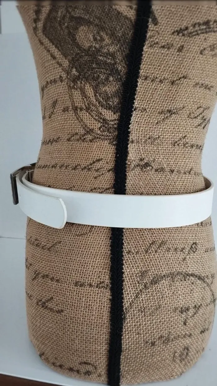 Ceinture blanche argenté 80 cm femme - photo numéro 4