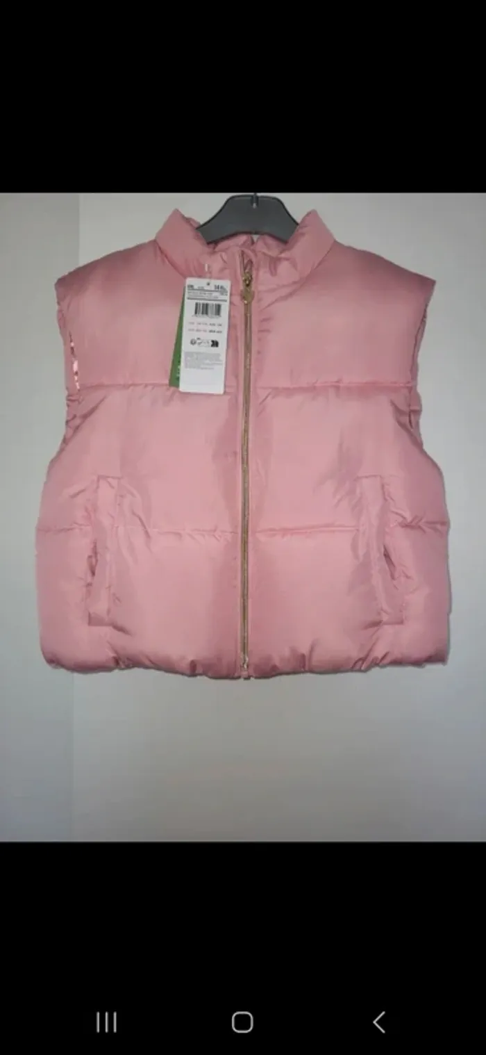 Doudoune sans manche rose orchestra