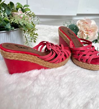 sandales plate forme ouvertes , mules compensées  brésilienne