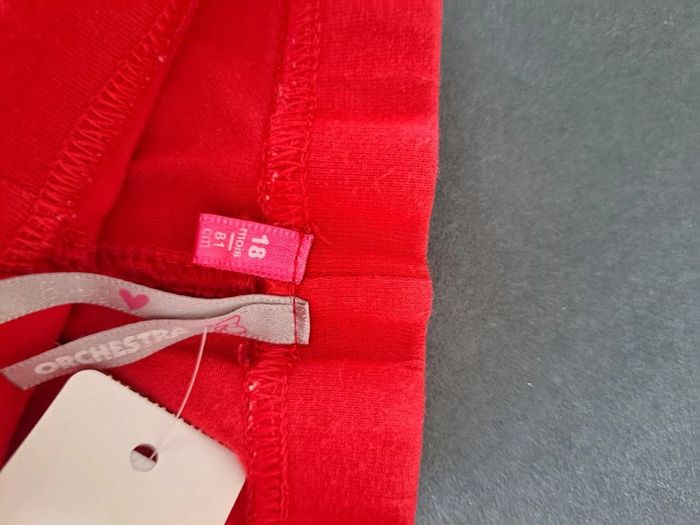legging rouge 18 mois coeur - photo numéro 2