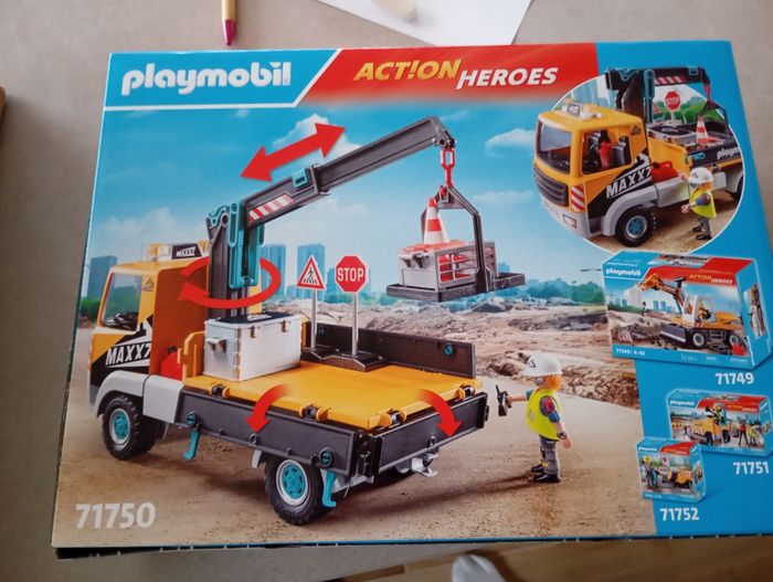 Playmobil chantier camion grue garçon - photo numéro 2