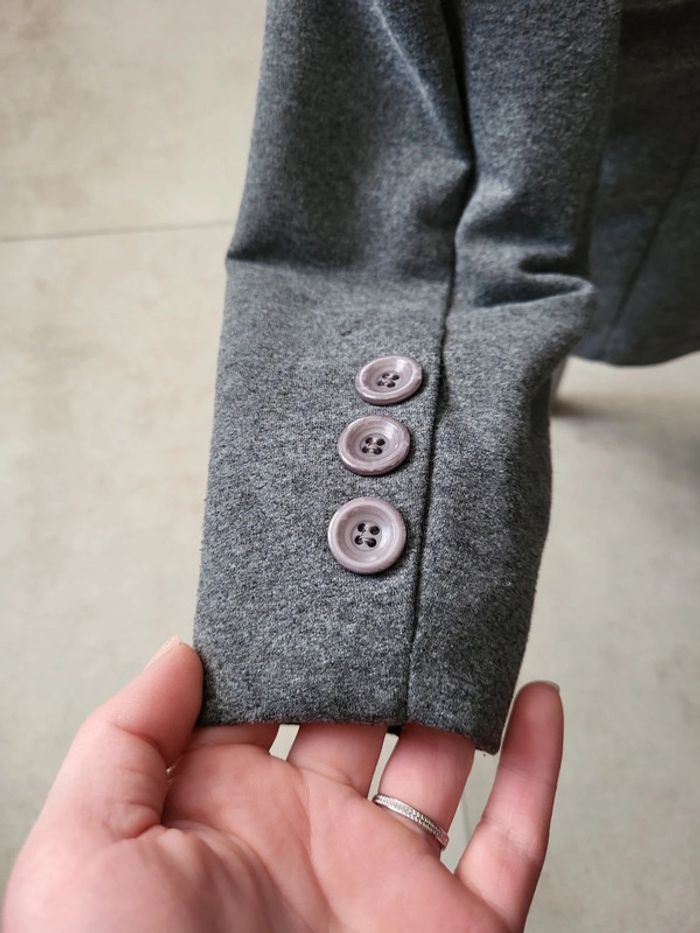 Blazers / Veste de tailleur Grise taille L - photo numéro 3
