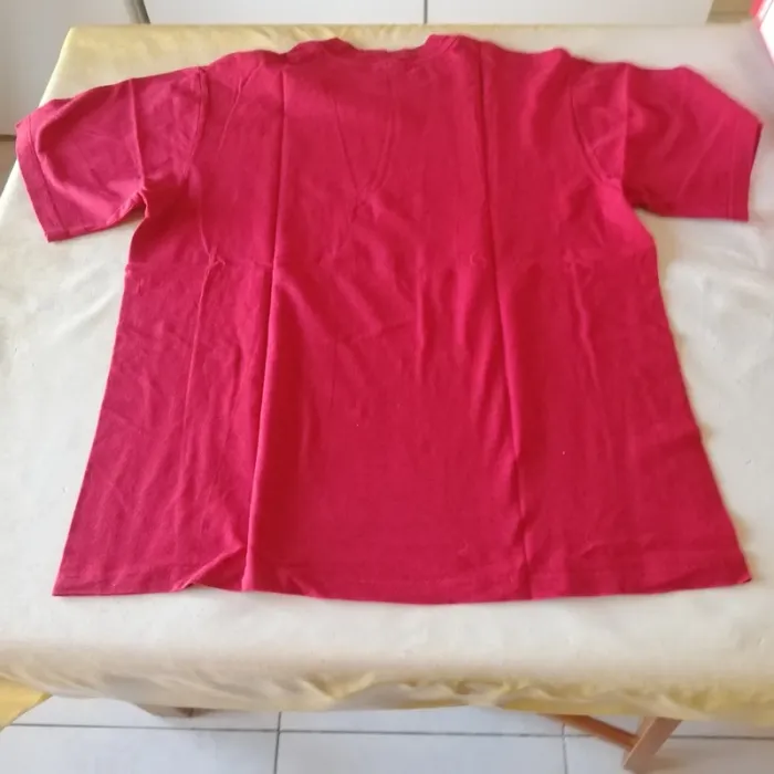 Tee-shirt manches courtes Décathlon t. M ou 38/40 rouge foncé moucheté - photo numéro 5