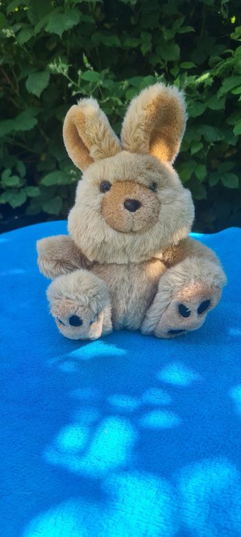 Peluche Lapin marron grand pied